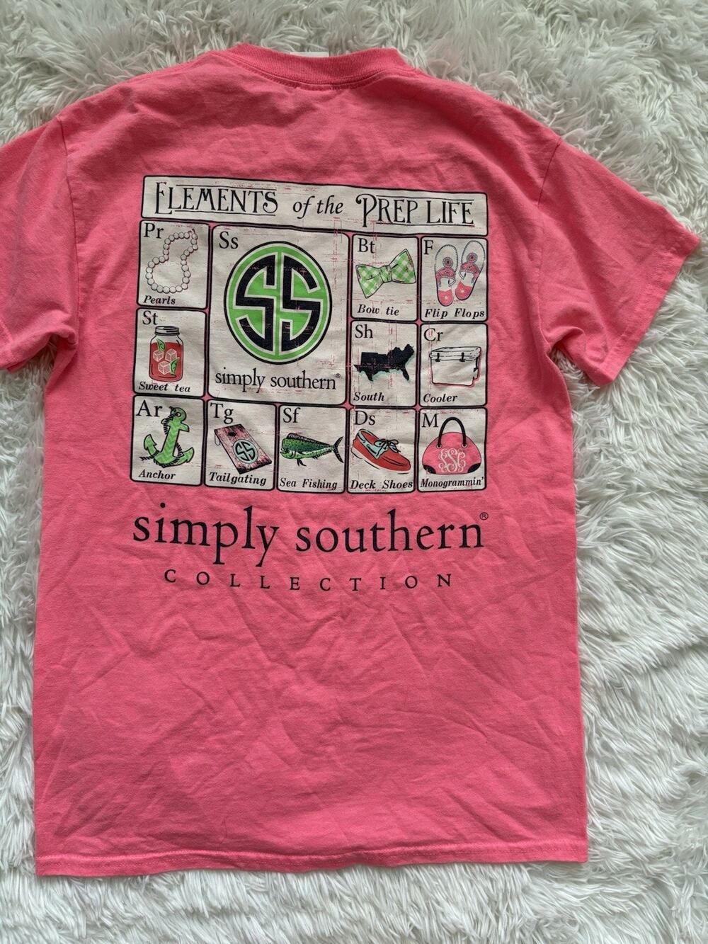 Simply Southern Pink S โElements Of The Prep Lifeโ Design Tee. Cute, Fun